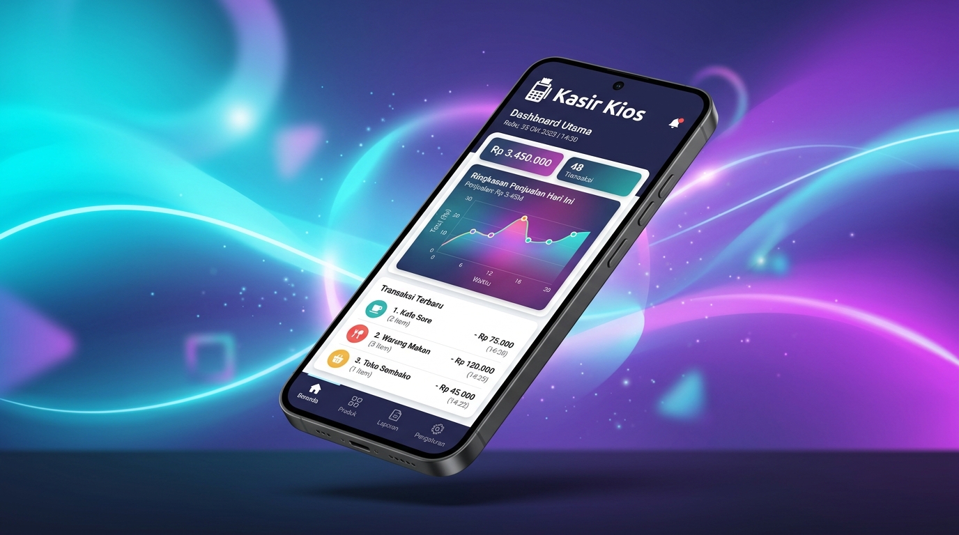 Mockup Aplikasi Android Kasir Kios POS